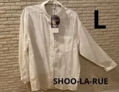 SHOO-LA-RUE フレンチリネンブレンド　シャツ　ホワイトL