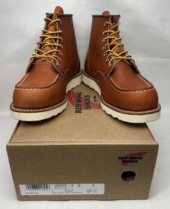 RED WING SHOES レッドウィング 875 US9 約27cm 6インチ クラシックモック オレンジブラウン Uチップ ブーツ