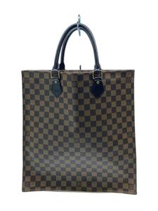 LOUIS VUITTON◆1)サック・プラ_ダミエ・エベヌ_BRW/PVC/BRW