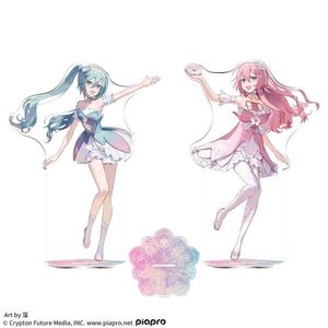 Hatsune Miku Luka Megurine figure set 初音ミク & 巡音ルカ セット 初音ミクシリーズ プラチナムザッカ ビッグクリアスタンド アクスタ