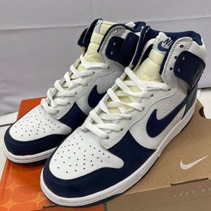 A1042【未使用品】NIKE DUNK HIGH 304093 141 スニーカー 28cm ナイキ white/midnight navy 