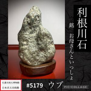 【メリーストーンフェア】水石 盆栽 利根川石 ウブ 銘 お母さんといっしょ 横7×高11.5(cm)420g骨董盆石古美術鑑賞石観賞石中国古玩 5179