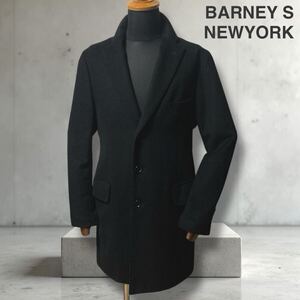 77Y250102I 超美品 BARNEYS NEWYORK バーニーズニューヨーク メンズ ビジネスコート チェスターコート 検 フォーマル ブルゾン ダウン 黒