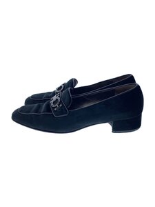 Salvatore Ferragamo◆ガンチーニ/ビットローファー/UK7/BLK/ブラック/ベロア//