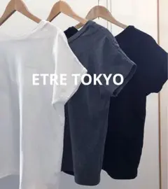 美品☆ETRE TOKYO エトレ バックオープンドルマンTee Tシャツ