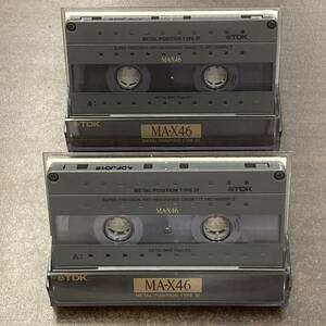 2105BT TDK MA-X 46分 メタル 2本 カセットテープ/Two TDK MA-X 46 Type IV Metal Position Audio Cassette