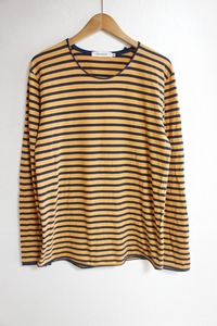 17SS nonnative ノンネイティブ MASTER TEE L/S COTTON JERSEY BORDER ボーダー ロングスリーブTシャツ カットソー サイズ0 COGNAC 405M