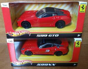 ☆即決送料無料☆ 希少レア Hotwheels 1/43 Ferrari　599GTO & 599XX ホットウィール　フェラーリ　599