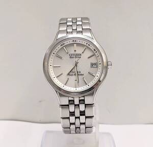 【13733】 美品稼働品 CITIZEN シチズン EXCEED エクシード Eco-Drive エコドライブ 腕時計 H111-T013627 電波ソーラー カレンダー チタン 