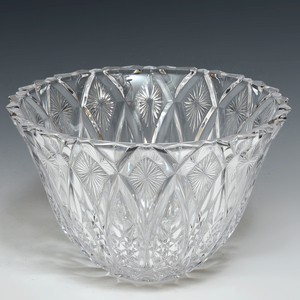 江戸切子 ギヤマン 鉢 菓子鉢 径:25cm 高:16cm クリスタル 工芸ガラス glass 硝子 茶道具 美品　z5821t