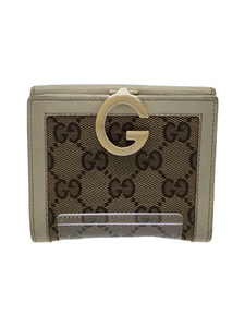 GUCCI◆2つ折り財布/-/BRW/総柄/レディース