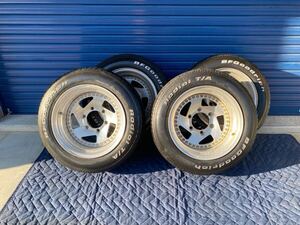 15インチ 2p アルミホイール 7.5J 6穴 BF グッドリッチ TA 205/60r15 ハイエース ハイラックス ランクル プラド キャラバン