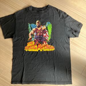 映画Tシャツ　vintagn 悪魔の毒々モンスター　The Toxic Avenger 当時物　movie 1993 バンドTシャツ tシャツ 黒 古着 半袖Tシャツ 