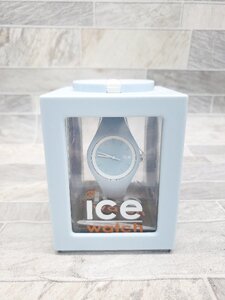 ◇ Θ ◎ ICE-WATCH 動作未確認 クォーツ 3針 アナログ 腕時計 ウォッチ ライトブルー レディース P