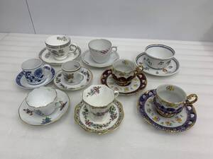 27/243☆デミタス カップ＆ソーサー 洋食器 ロイヤルコペンハーゲン/COALPORT/HEREND/リチャードジノリ/HUTSCHENREUTHER/WEDGWOODなど☆A1