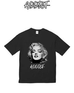 ☆送料無料☆A.D.D.I.C.T Marilyn Monroe Graphic Tee Monochrome Black M 新品未使用 マリリンモンロー