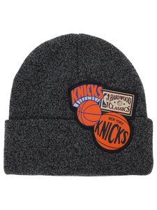 ミッチェルアンドネス ニックス エックスエル ロゴパッチニット ニットキャップ ビーニー NEW YORK KNICKS NBA XL HCFK4341-NYKBLCK