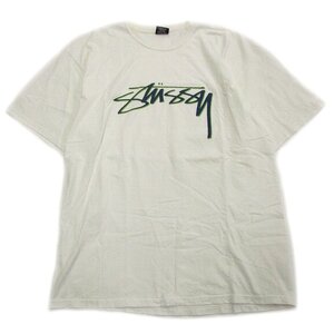 STUSSY ステューシー LOGO ロゴ Tシャツ XL ホワイト