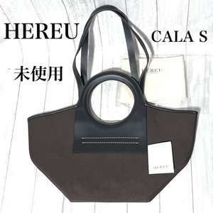 ヘリュー バッグ カーラ S HEREU CALA S Leather trimmed Canvas Tote Bag 2WAY 未使用