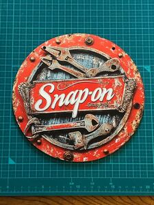 318木製〇看板】Snap-on スナップオン 超レア 木製〇タイプ 工具 仕事場、自分の部屋や秘密基地の壁にいかがでしょうか