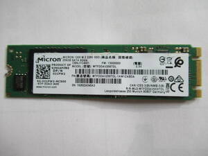 ★☆1円 ～スタート☆MICRON 1300 SATA SSD M.2 2280 256GB 使用時間:833H☆★