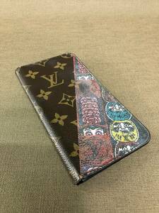 中古☆LOUIS VUITTON/ルイ・ヴィトン☆スマホケース☆フォリオ☆モノグラム☆達磨歌舞伎☆山本寛斎☆iPhone7+・8+