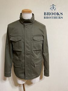 【美品】 BROOKS BROTHERS ブルックス ブラザーズ ミリタリー ジャケット アウター トップス サイズS 長袖 カーキグリーン 170/96B