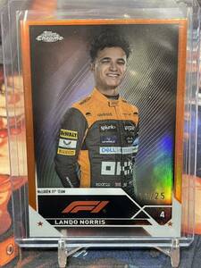 2023 Topps Chrome Formula 1 RANDO NORRIS Orange ref /25 ランド ノリス SP F1 portrait