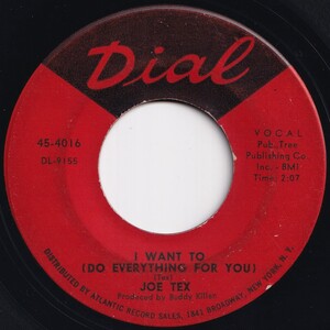 Joe Tex I Want To (Do Everything For You) / Funny Bone Dial US 45-4016 207928 SOUL ソウル レコード 7インチ 45