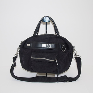 DIESEL LOGOS TOP 2WAYハンドバッグ ショルダーストラップ付き 中古 鞄 BAG ∴WB954