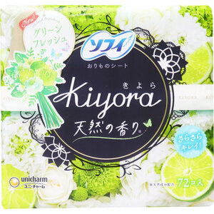 ソフィ Kiyora フレグランス おりものシート グリーンフレッシュの香り 72個入