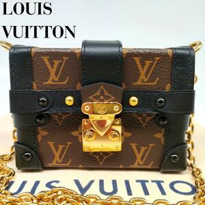 【未使用級】ルイヴィトン LOUIS VUITTON エッセンシャル トランク モノグラム ショルダーバッグ チェーン 肩掛け 斜め掛け レザー