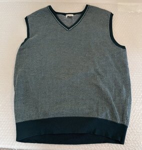 マッキントッシュ フィロソフィー MACKINTOSH PHILOSOPHY ニットベスト サイズ40 レディース 緑 チェック柄 トップス 三陽商会■山189三　