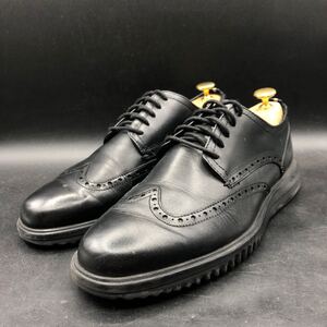 M3518 COLE HAAN コールハーン レザー ビジネスシューズ ウイングチップ 外羽根 メンズ 8 M 26.0cm相当 ブラック 黒 革靴