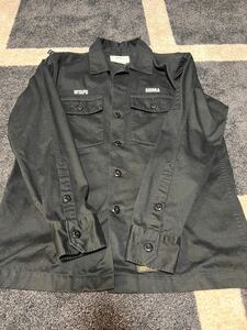 WTAPS ダブルタップス BUDS/LS 172WVDT-SHM01 ミリタリーシャツ 黒　BLACK サイズ01