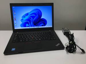 A18688)大容量 Lenovo ThinkPad L470 搭載Intel Celeron 3955U 2.00GHz/8GB/500GB/無線/bluetooth/カメラ/指紋認証/Office/Win11 Pro 64Bit