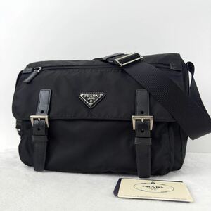 1円〜★PRADA プラダ 三角プレート メッセンジャーバッグ ショルダーバッグ ナイロン クロスボディ BT6671 斜め掛け NERO ブラック 黒