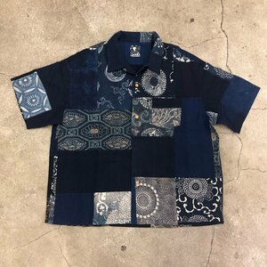 未使用品 visvim i.c.t. WALLIS SHIRTS S/S KOFU INDIGO PATTERN