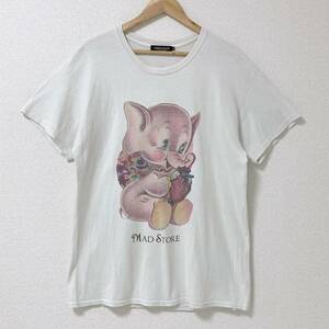 UNDERCOVER MAD STORE ピンク エレファント 心臓 Tシャツ ホワイト 白 Lサイズ アンダーカバー 象 半袖 カットソー Tee archive 4050348