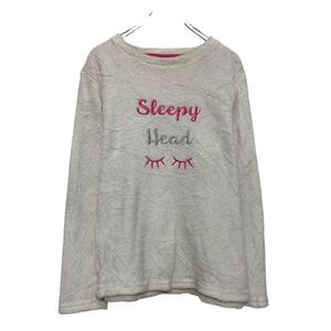 LOVE SLEEP プリント スウェット トレーナー レディース L ホワイト パジャマ 古着卸 アメリカ仕入 a609-5691