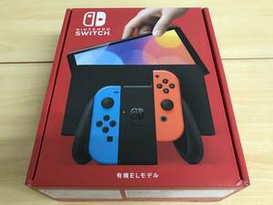 070(20-18) 【未使用品/1円スタート】 Nintendo Switch ニンテンドースイッチ 本体 有機EL ネオンブルー・レッド