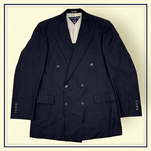 90s 00s◆TOMMY HILFIGER トミーヒルフィガー ストライプ スーツ ダブル テーラードジャケット ブレザー ビンテージ