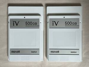 maxell マクセル iVDR-S 500GB iV ２台 M-VDRS500G.E アイヴィ Wooo対応 カセットハードディスク 2014年3月製