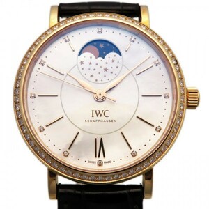 IWC ポートフィノ オートマティック ムーンフェイズ ベゼルダイヤ IW459002 ホワイト文字盤 新品 腕時計 メンズ