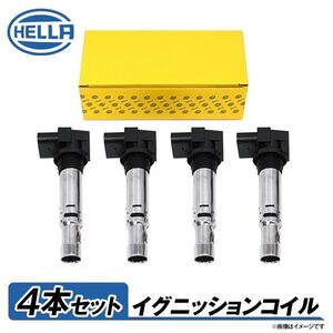 Hella ヘラ 5008 P875G01 イグニッションコイル 5DA193175-491 4本 プジョー 5DA193175-491 参考純正品番 5970 91 交換 メンテナンス