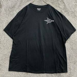 US古着 GILDAN ギルダン Tシャツ 半袖カットソー Tシャツ 半袖カットソー サイズ2XL ブラック 黒 メンズ トップス 最落なし （E23）