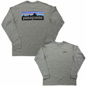 patagonia ロンT LONG-SLEEVED P-6 LOGO RESPONSIBILI-TEE 38518 ロングスリーブ　レスポンシビリティ　Tシャツ　長袖　GRAVEL HEATHER M