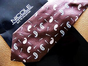 ★良品★3R03651【NICOLE】ニコル「ペイズリー 柄」ネクタイ