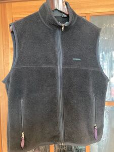 patagonia フリースベスト USA製 Lサイズ ブラック synchilla vest Y2K 90s ビンテージ アウトドア rrl グリセード das Parker サンダー