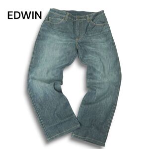 EDWIN エドウィン E03WF WILD FIRE★ 裏起毛 防風 防寒 USED加工 ストレッチ デニム パンツ ジーンズ Sz.33　メンズ バイク　C4B04984_B#Q